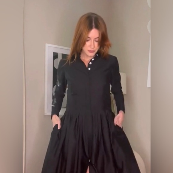 Room 502 SHIRTDRESS MODEL 9 ZOE - BLACK EUC - Picture 3 of 8